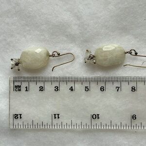 Rainbow moonstone drop earrings